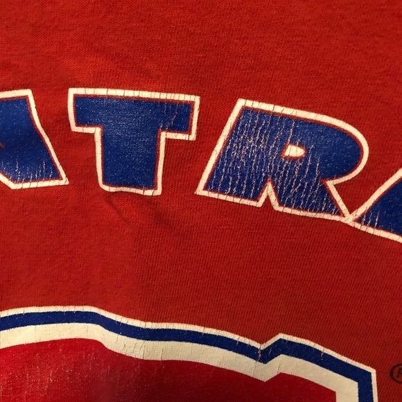 Vintage Montreal Canadiens‎ T-shirt Single Stitch Size Large Chalk Lineq - Picture 4 of 9